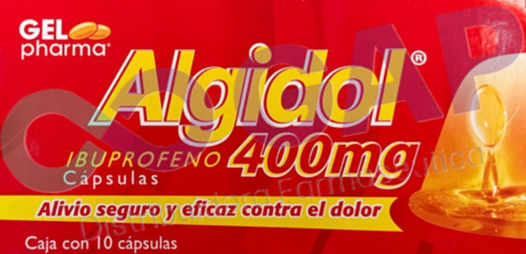 GE IBUPROFENO ALGIDOL 400 MG 10 CAPSULAS GEL