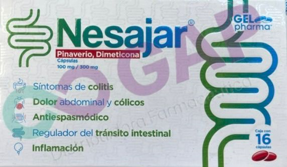 GE PINAVERIO/DIMETICONA NESAJAR 100/300MG 16 CAPSULAS