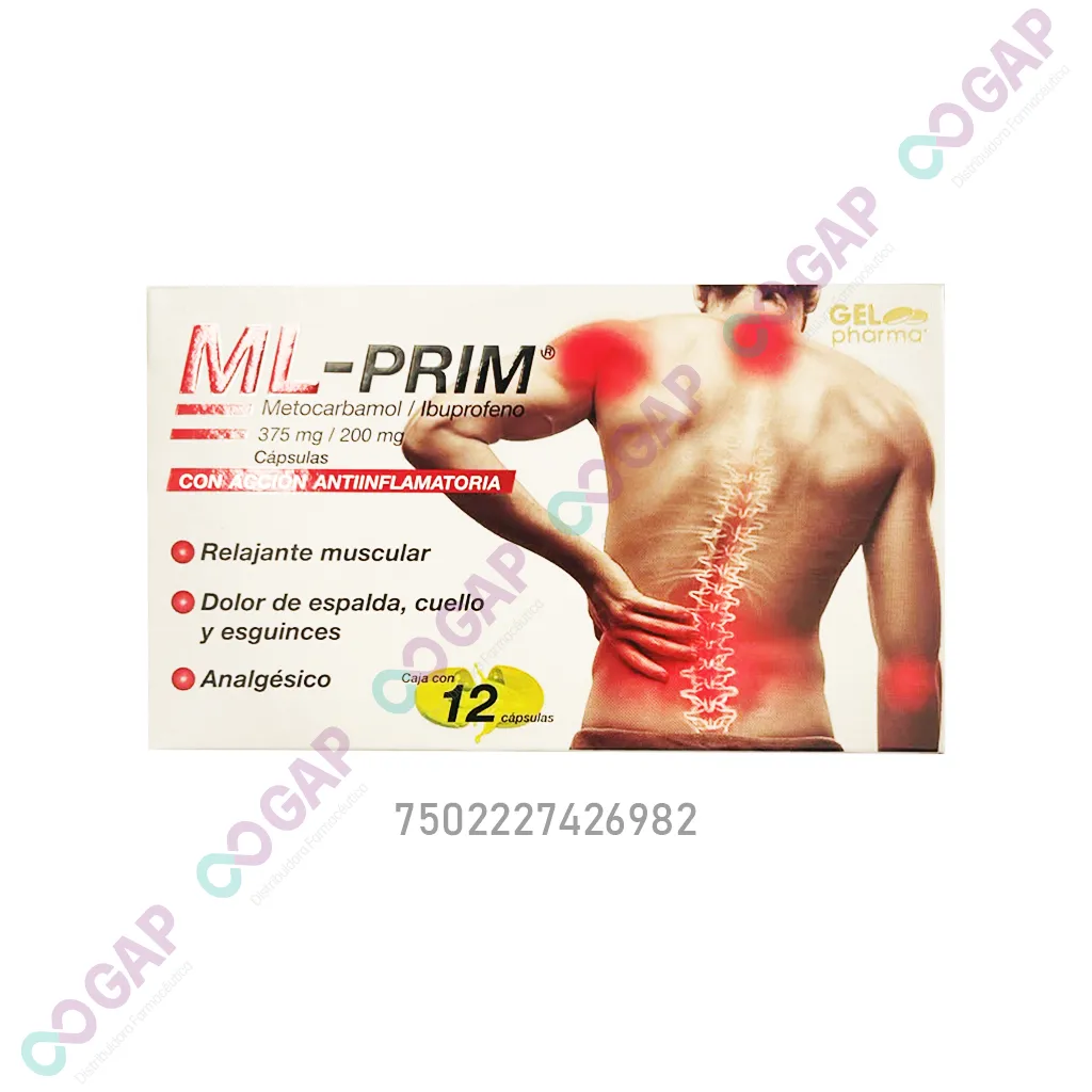 GE METOCAR/IBUPROF ML-PRIM 12 CAPSULAS