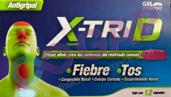 GE DEXTROM/FENILEF/CLORF/PARACE X-TRID 12 CAPSULAS