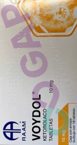 GE KETOROLACO VOYDOL 10 MG 10 TABLETAS
