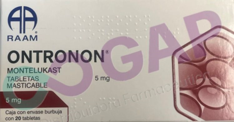 GE MONTELUKAST ONTRONON 5 MG 20 TABLETAS MASTICABLES