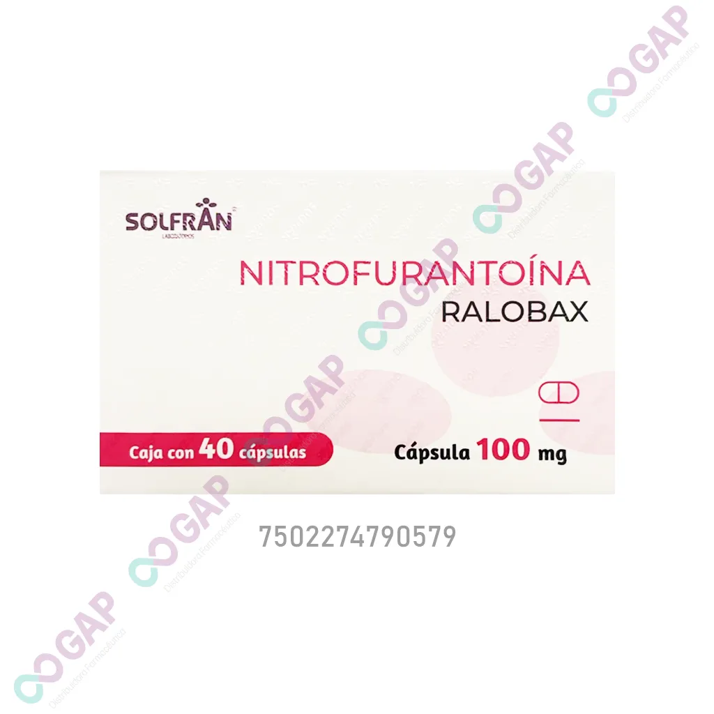 GE NITROFURANTOINA RALOBAX 100 MG 40 CAPSULAS