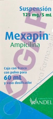 GE AMPICILINA MEXAPIN 125MG/5ML SUSP FCO 60 ML