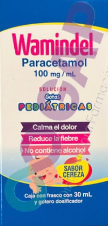 GE PARACETAMOL WAMINDEL SOL PED GTS 100MG/ML 30 ML