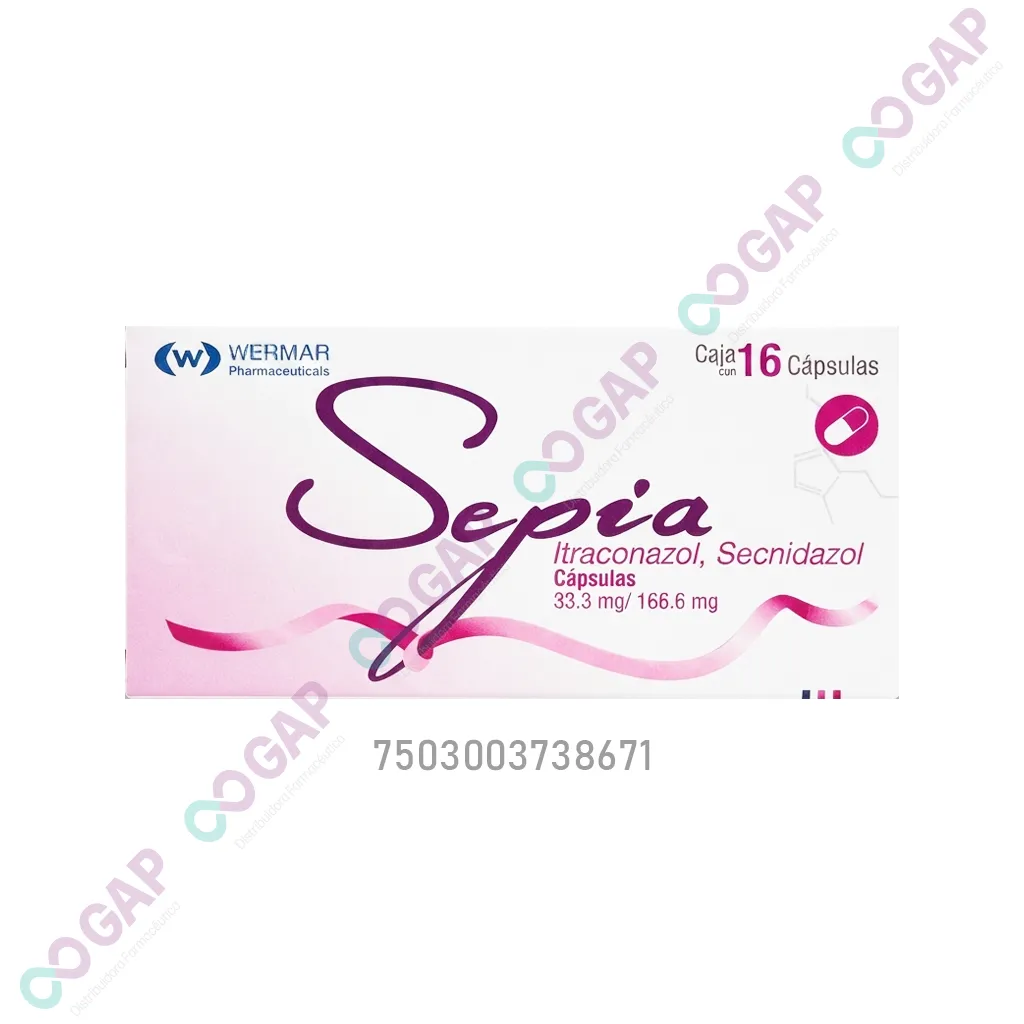 GE ITRACONAZOL/SECNIDAZOL SEPIA 16 CAPSULAS