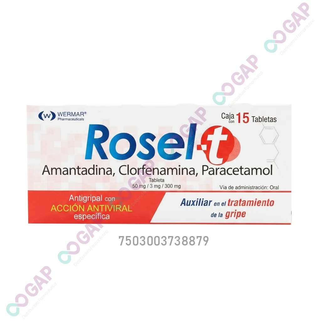 GE AMAN/CLORF/PARAC ROSEL T 15 TABLETAS