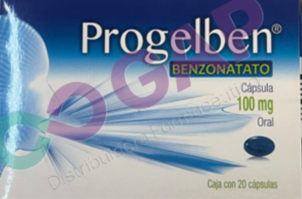 GE BENZONATATO PROGELBEN 100 MG 20 CAPSULAS