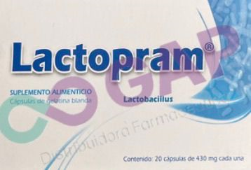 LACTOPRAM C/20 CAPSULAS 430 MG