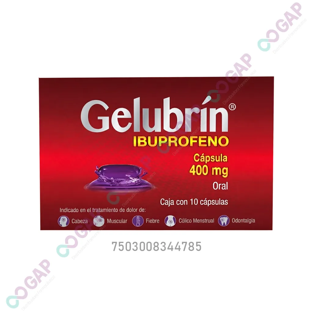 GE IBUPROFENO GELUBRIN 400MG 10 CAPSULAS