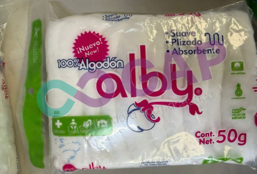 ALGODON ABSORBENTE PLISADO ALBY 50 G