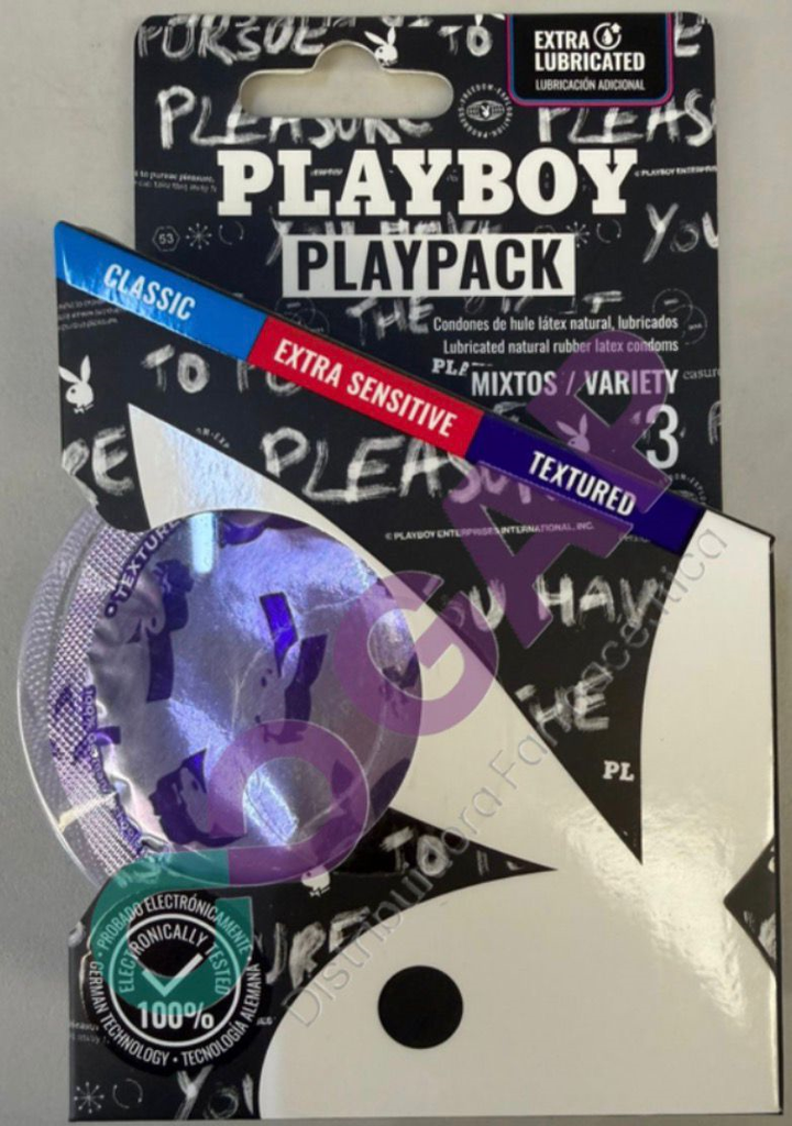 PLAYBOY MIX CLASICO/EXTRA SENSITIVE/ TEXTDO BLISTER C/3 CONDONES