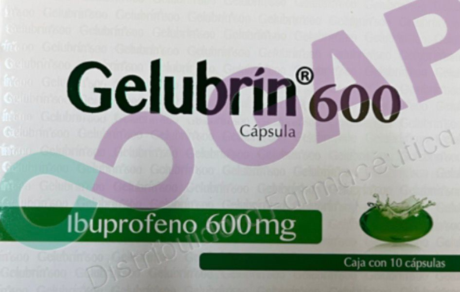 GE IBUPROFENO GELUBRIN 600 MG 10 CAPSULAS