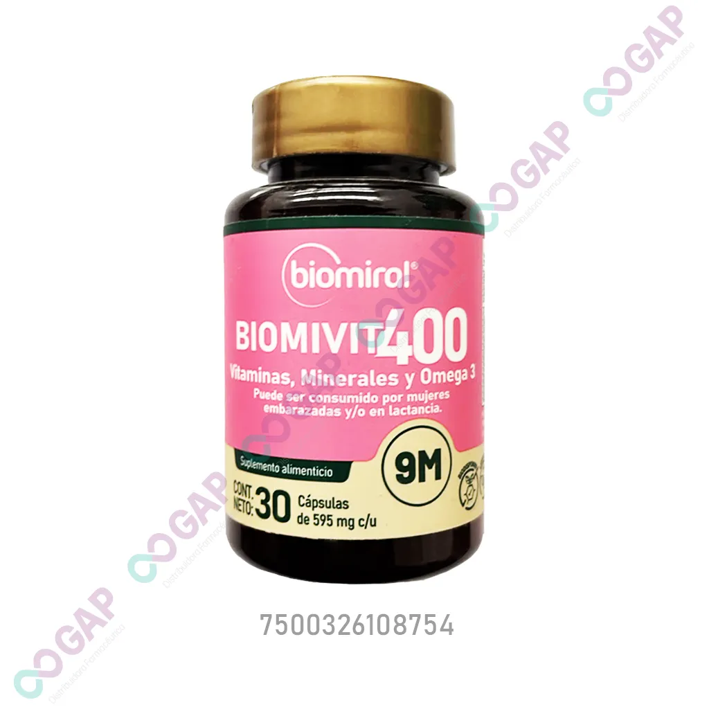 BIOMIVIT-400 30 CAPSULAS 595 MG