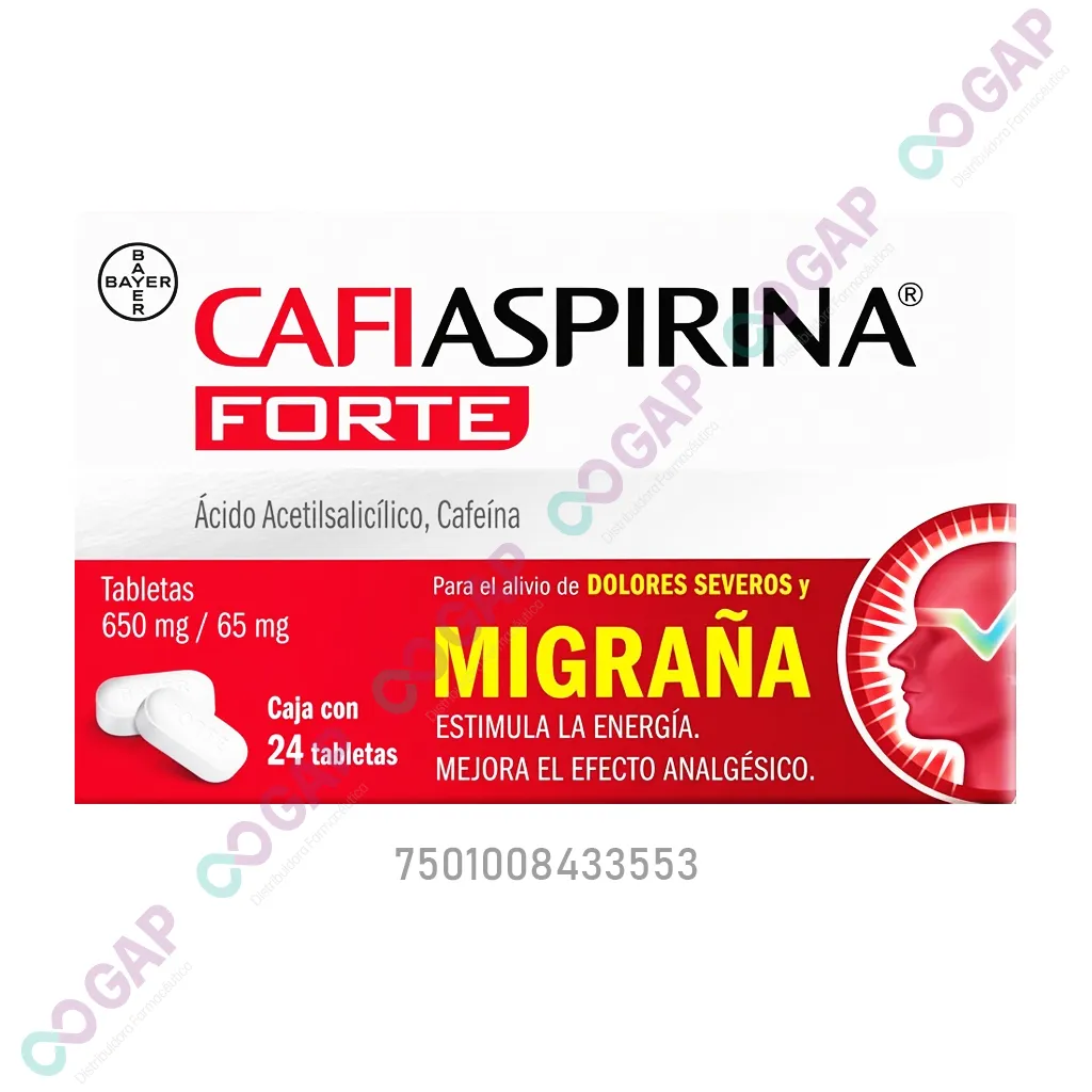 CAFIASPIRINA FORTE 650/65MG 24 TABLETAS