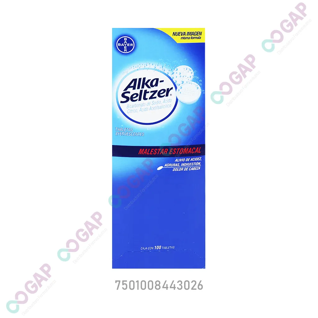 ALKA-SELTZER EFERV 100 TABLETAS