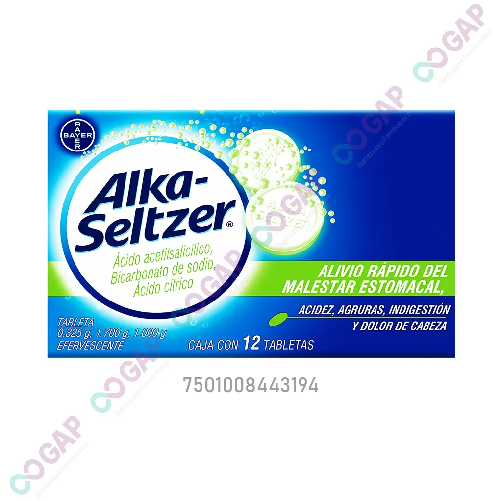 ALKA SELTZER LIMA/LIMON 12 TABLETAS EFERVESCENTES
