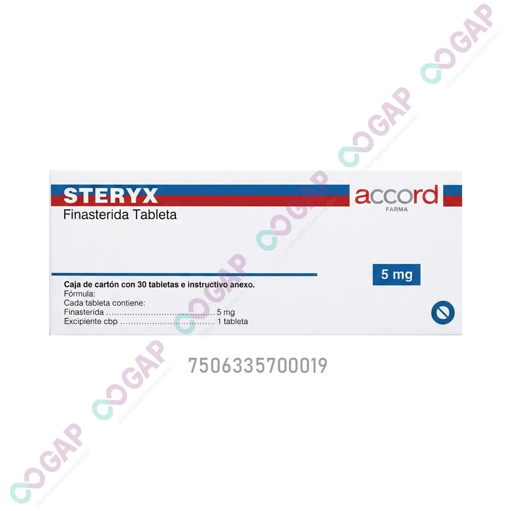 GE FINASTERIDA STERYX 5 MG 30 TABLETAS