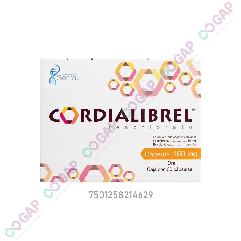 GE FENOFIBRATO CLORDIALIBREL 160 MG 30 CAPSULAS
