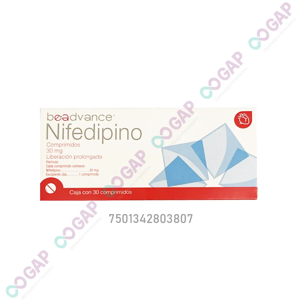 GE NIFEDIPINO BEADVANCE 30 MG 30 COMPRIMIDOS