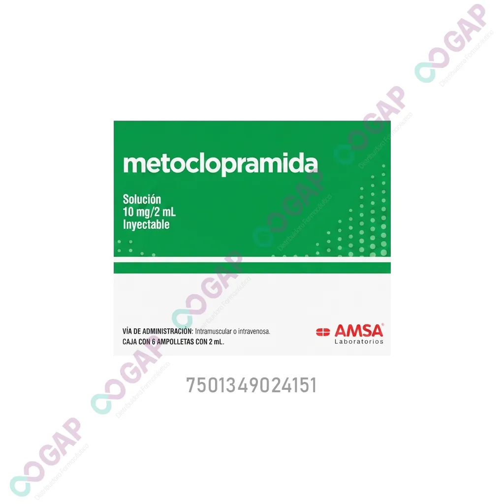 GE METOCLOPRAMIDA INY AMSA 6 AMP 2 ML 10 MG