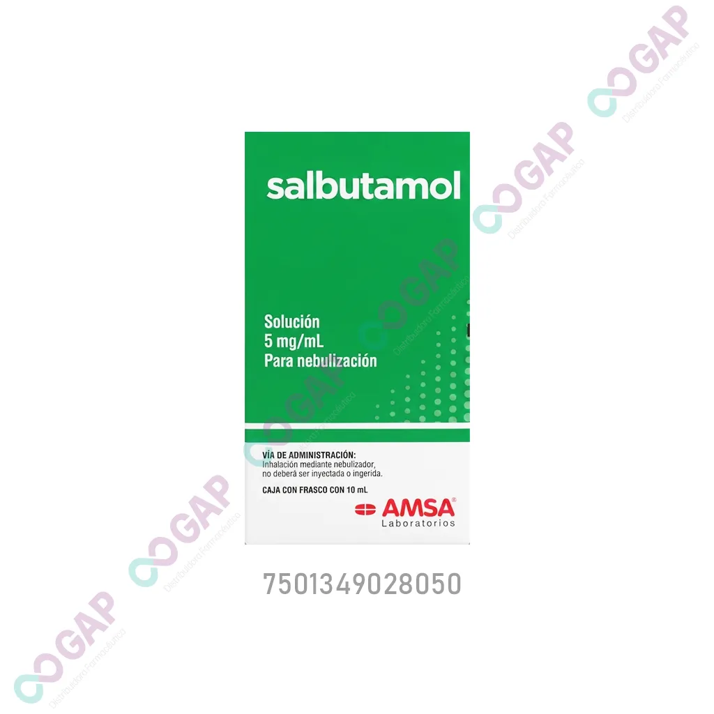 GE SALBUTAMOL 5MG/1ML FCO 10ML P/NEBULIZAR AMSA