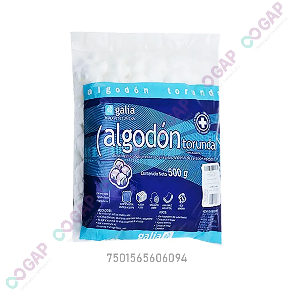 ALGODON TORUNDAS BOLSA C/ 500G GALIA