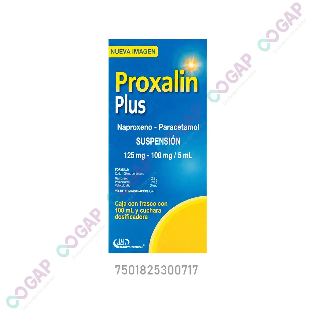 GE NAPROXENO/PARACETAMOL PROXALIN PLUS SUSP 125MG/100MG 100 ML