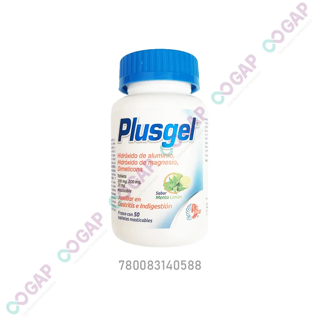 GE ALUMI/MAGNES/DIMETI PLUS GEL TABLETAS FCO 50 TAB MASTICABLES
