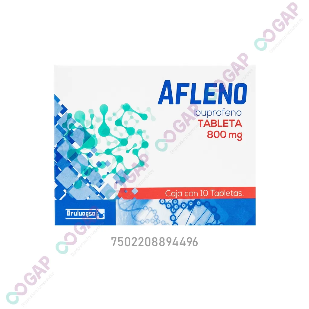 GE IBUPROFENO AFLENO 800 MG 10 TABLETAS