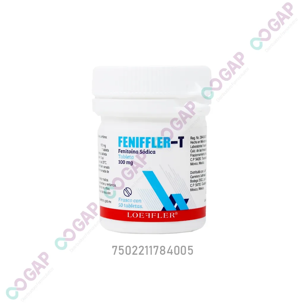 GE FENITOINA FENIFFLER-T 100 MG 50 TABLETAS
