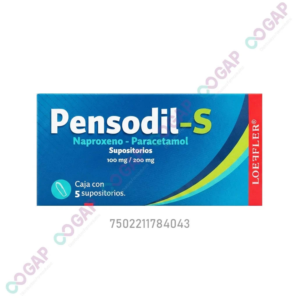 GE NAPROXENO/PARACETAMOL PENSODIL-S 100/200MG 5 SUPOSITORIOS
