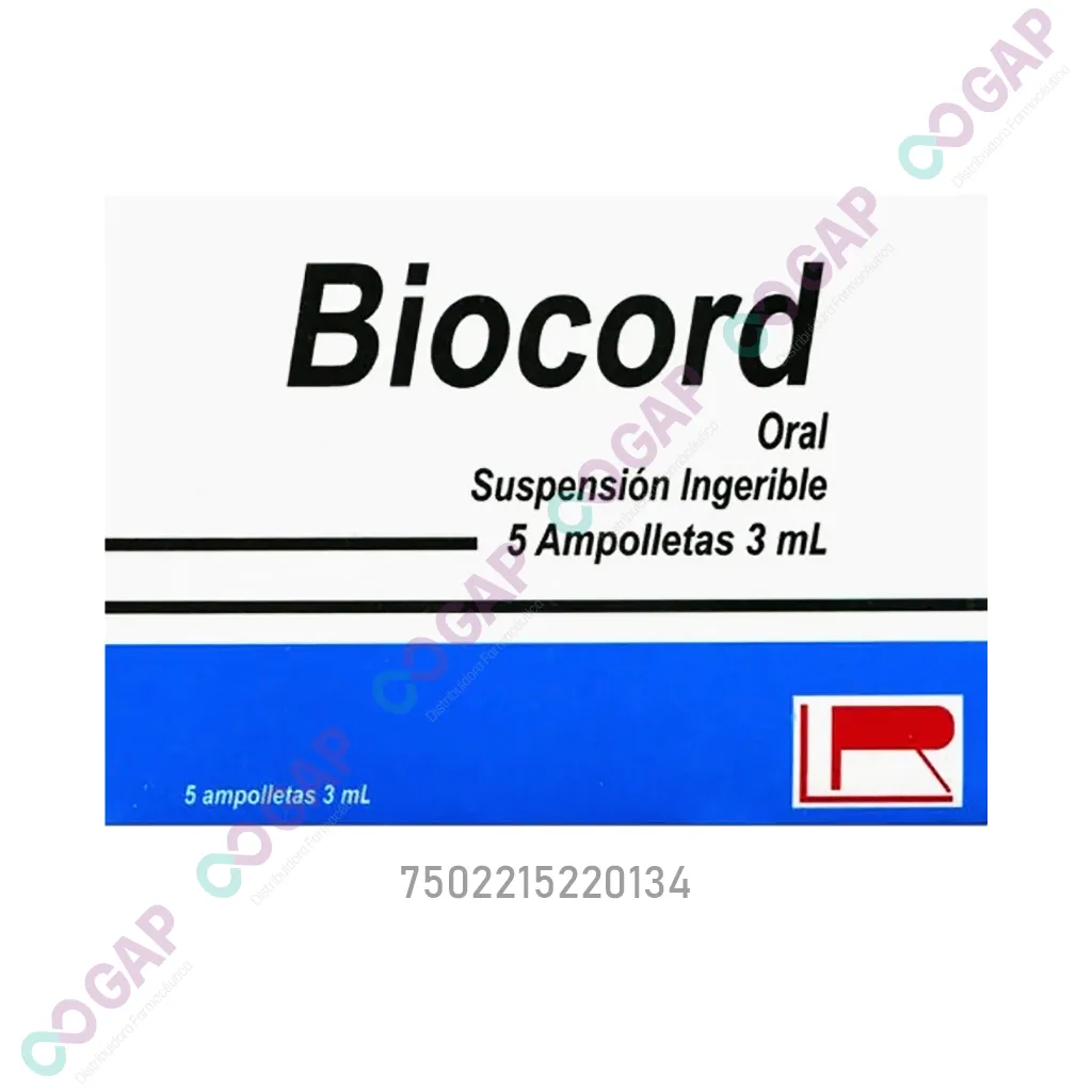 BIOCORD SUSP INGERIBLE C/5 AMP DE 3 ML