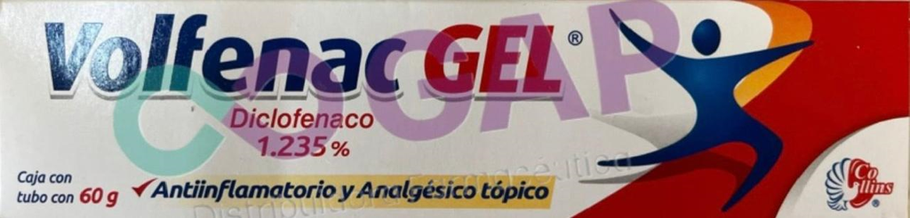 GE DICLOFENACO VOLFENAC GEL 1.235% TUBO 60 G