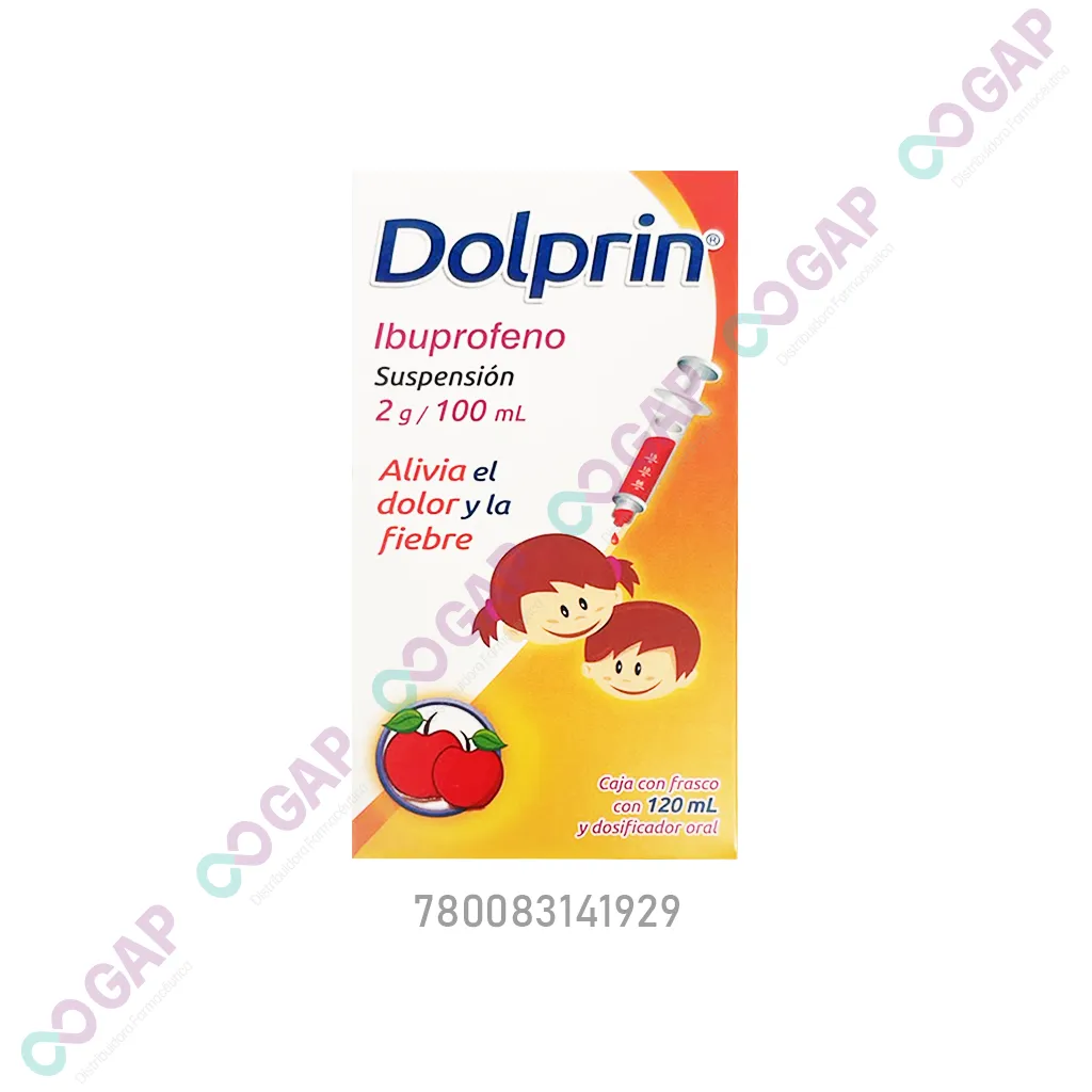 GE IBUPROFENO DOLPRIN SUSP 2G/100ML FCO 120 ML