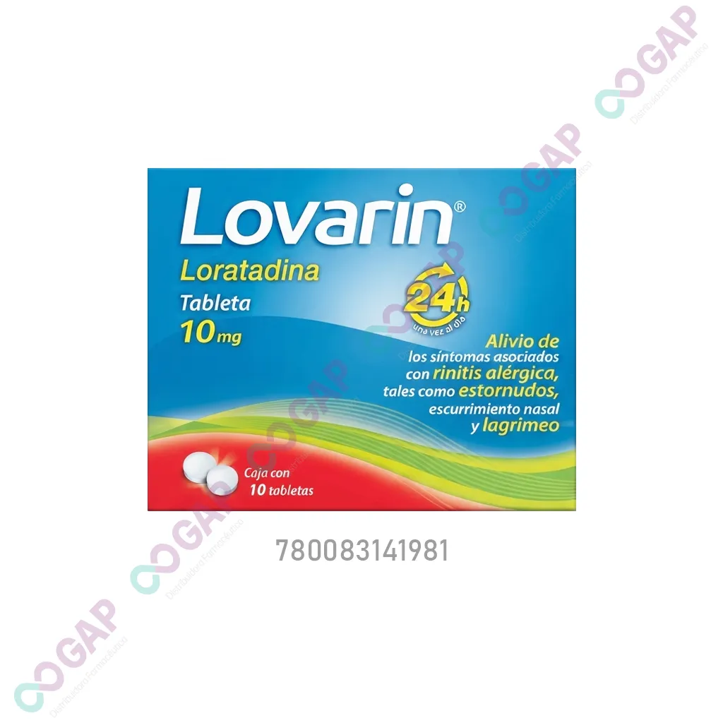 GE LORATADINA LOVARIN 10 MG 10 TABLETAS