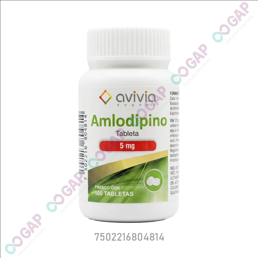 GE AMLODIPINO AVIVIA 5 MG FCO. 100 TABLETAS