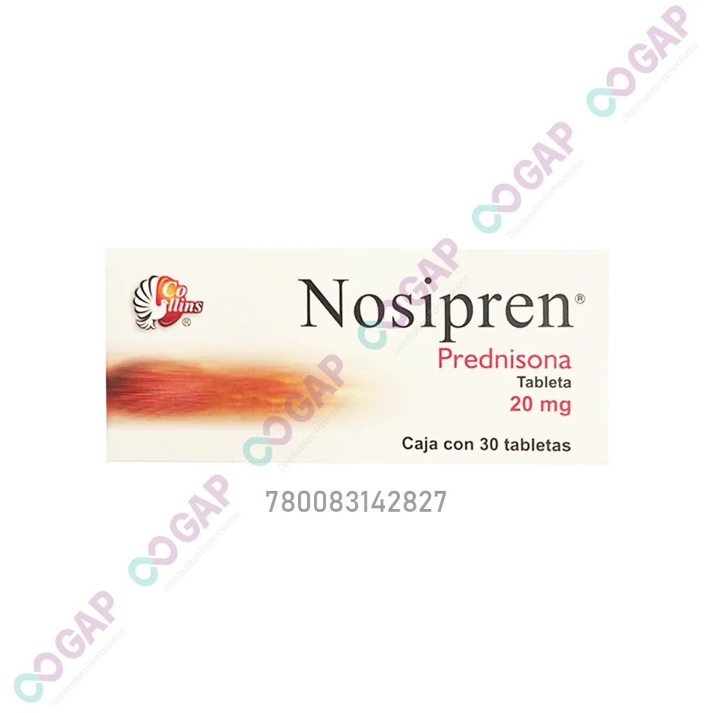 GE PREDNISONA NOSIPREN 20 MG 30 TABLETAS