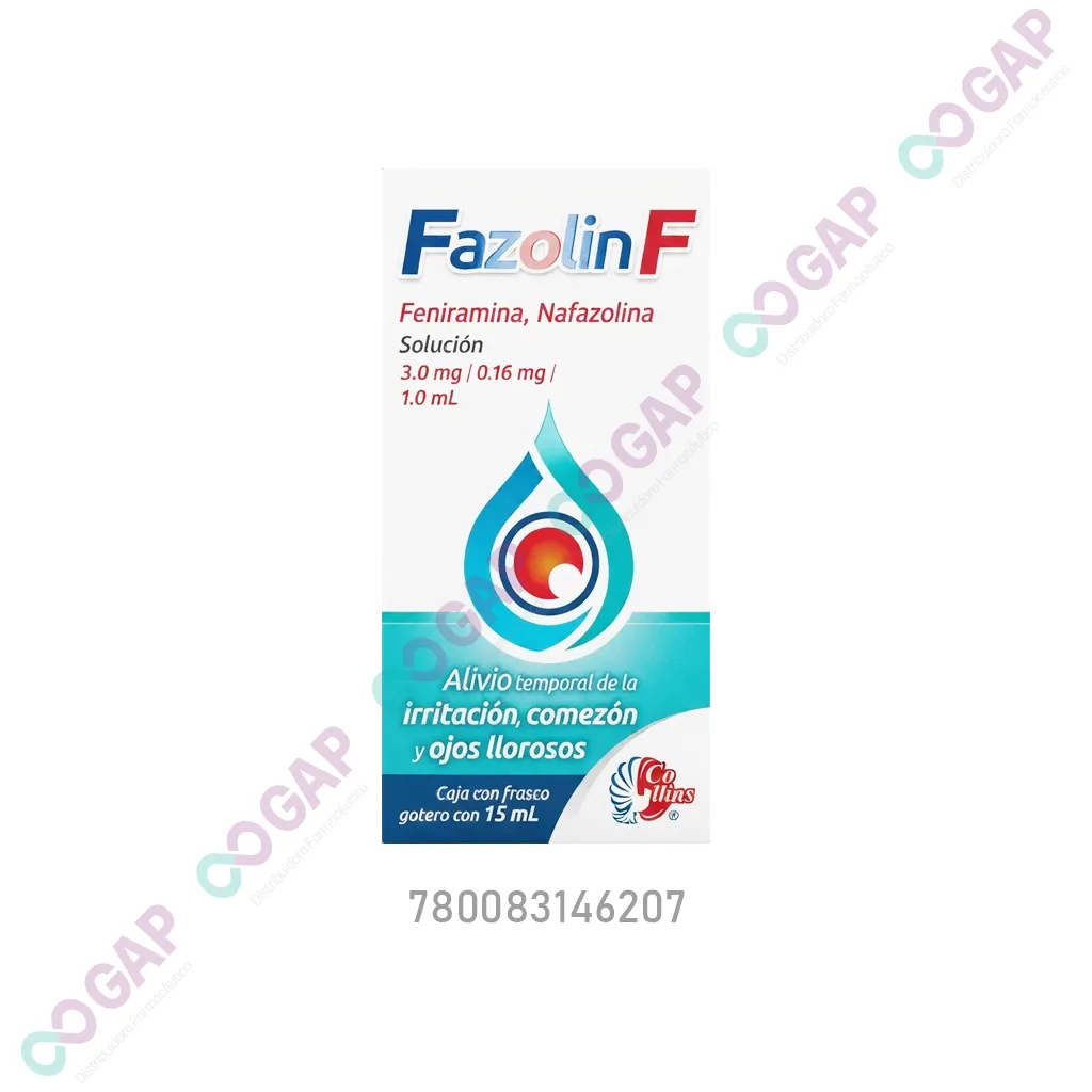 GE NAFAZOLINA/FENIRAMINA FAZOLIN F SOL OFT 15 ML