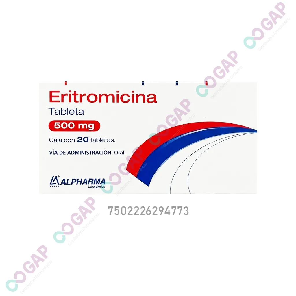 GE ERITROMICINA ALPHARMA 500 MG 20 TABLETAS