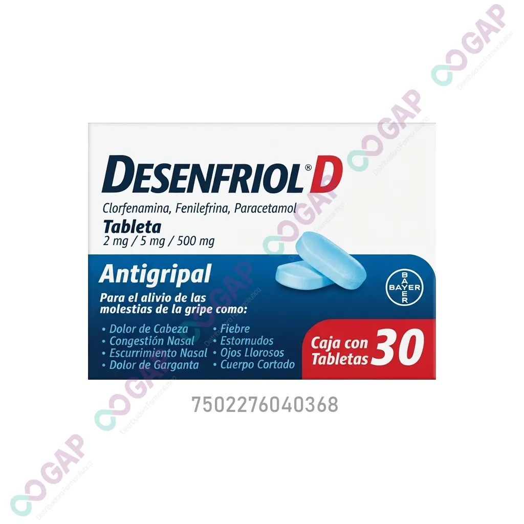 DESENFRIOL-D ANTIGRIPAL 30 TABLETAS
