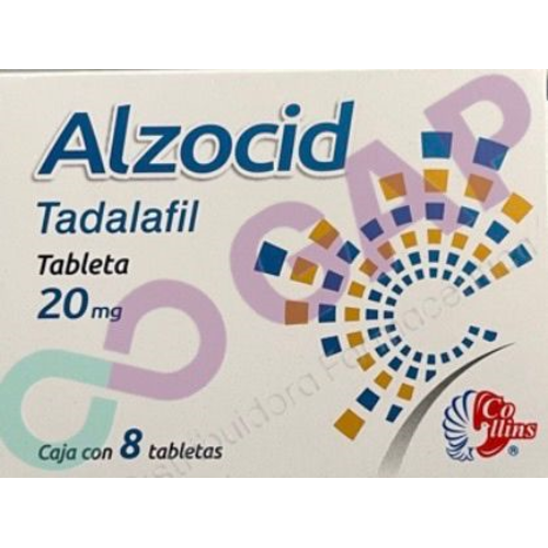 GE TADALAFIL ALZOCID 20 MG 8 TABLETAS