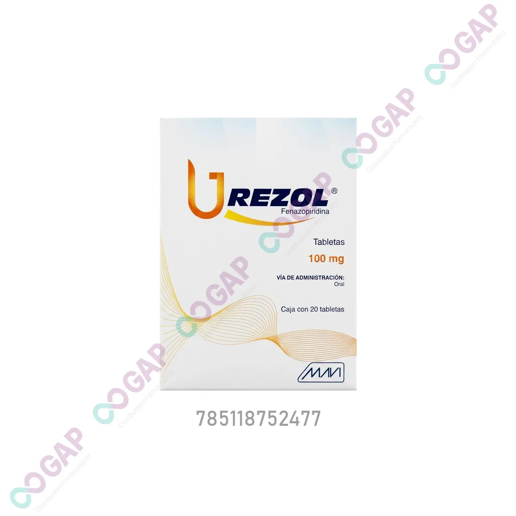 GE FENAZOPIRIDINA UREZOL 100 MG 20 TABLETAS