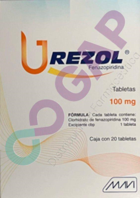 GE FENAZOPIRIDINA UREZOL 100 MG 20 TABLETAS