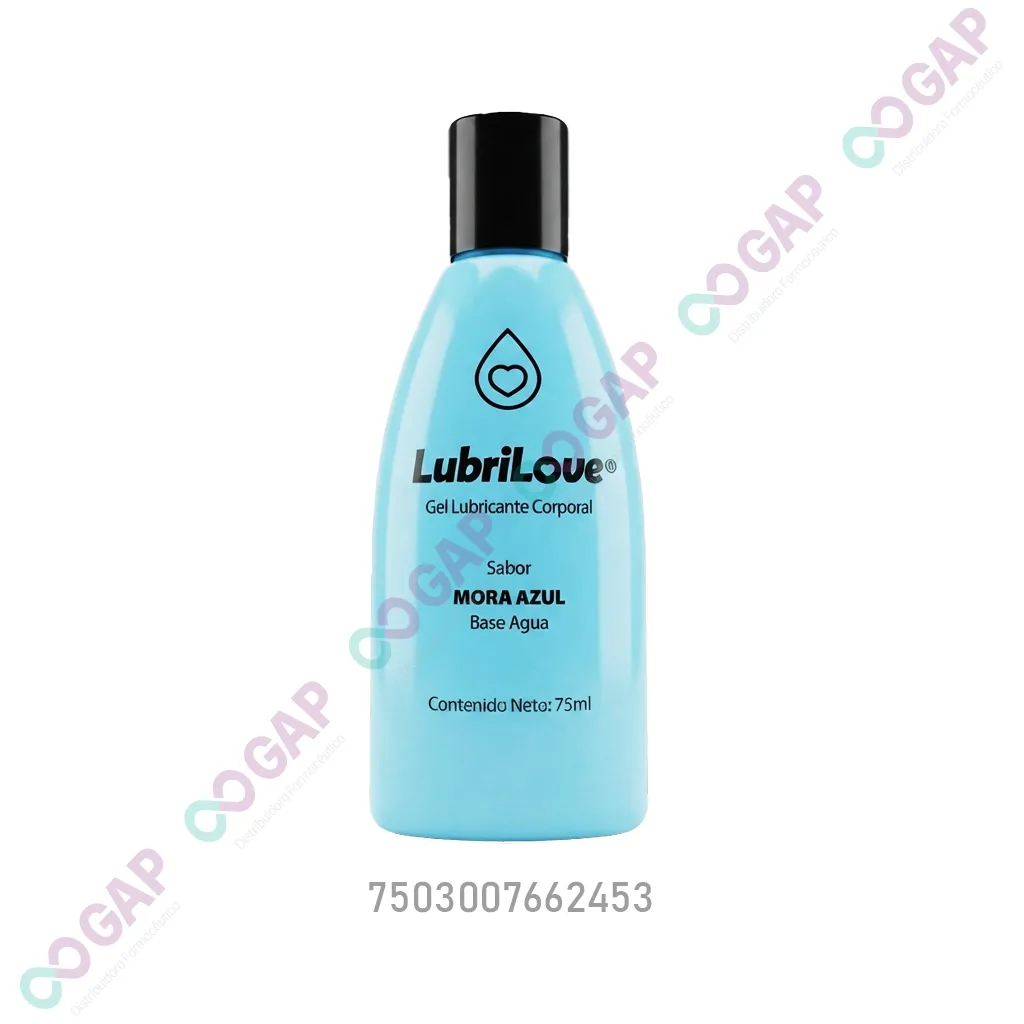 LUBRICANTE LUBRILOVE 75 ML GEL SABOR MORA AZUL