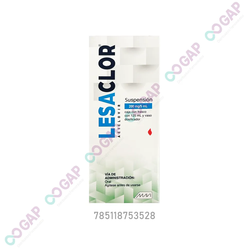 GE ACICLOVIR LESACLOR SUSP 200MG/5ML 125 ML