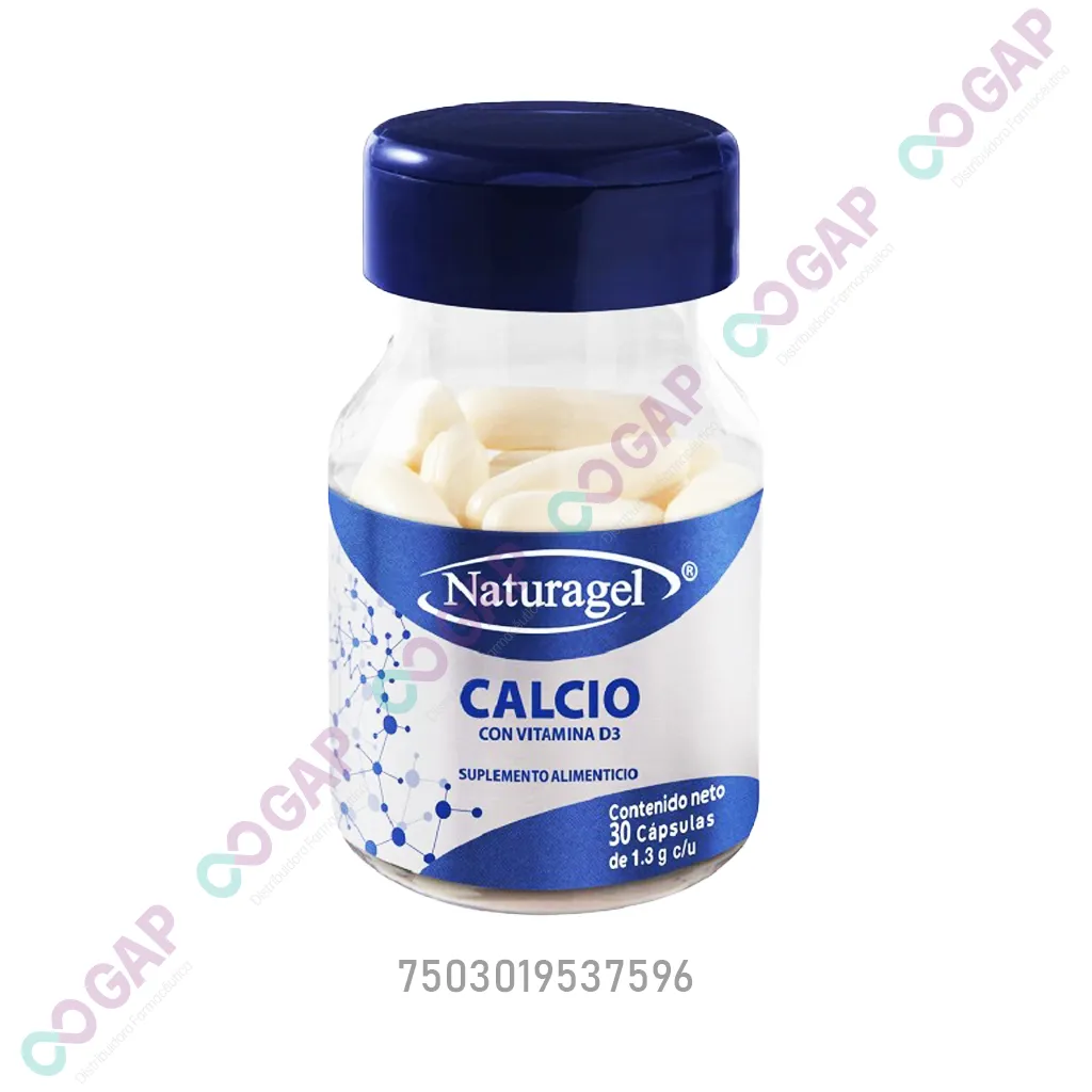 CALCIO CON VITAMINA D3 CONT NETO 30 CAPSULAS