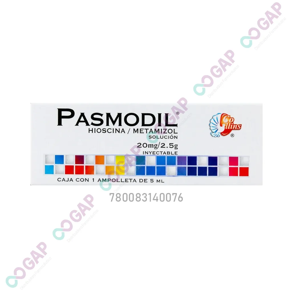 GE HIOSCINA/METAMIZOL PASMODIL SOL INY 20MG/2.5G 1 AMP 5 ML