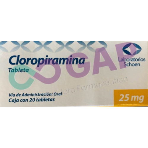 GE CLOROPIRAMIDA SHOEN 25 MG 20 TABLETAS