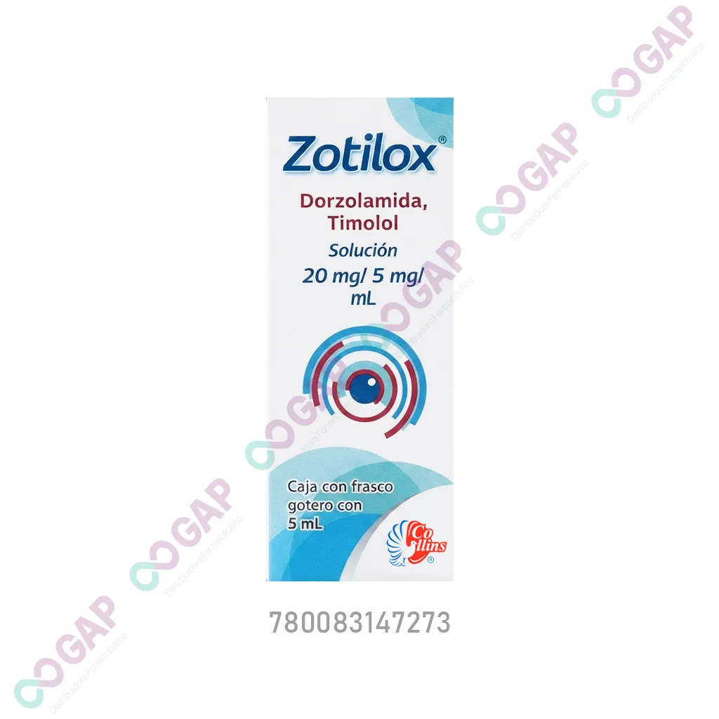 GE DORZOLAMINA/TIMOLOL 20 MG/5 MG C/5ML ZOTILOX